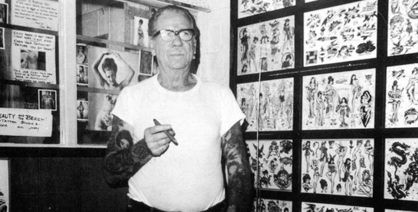 Picture of sailor jerry in his studio